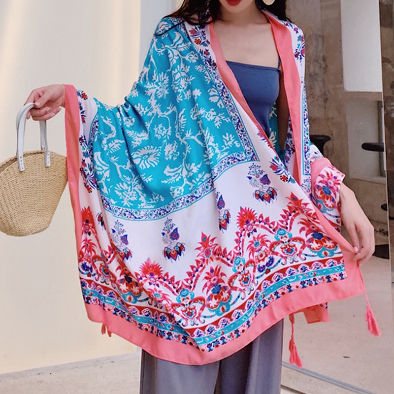 Ethnic Style Cotton And Linen Beach Shawl Scarf